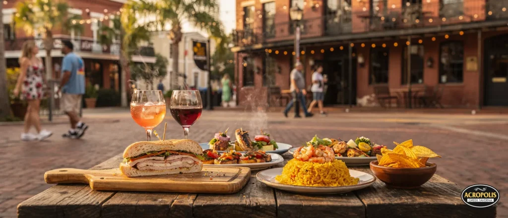 Ybor City's historic district is packed with flavor and offers a wide variety of dining